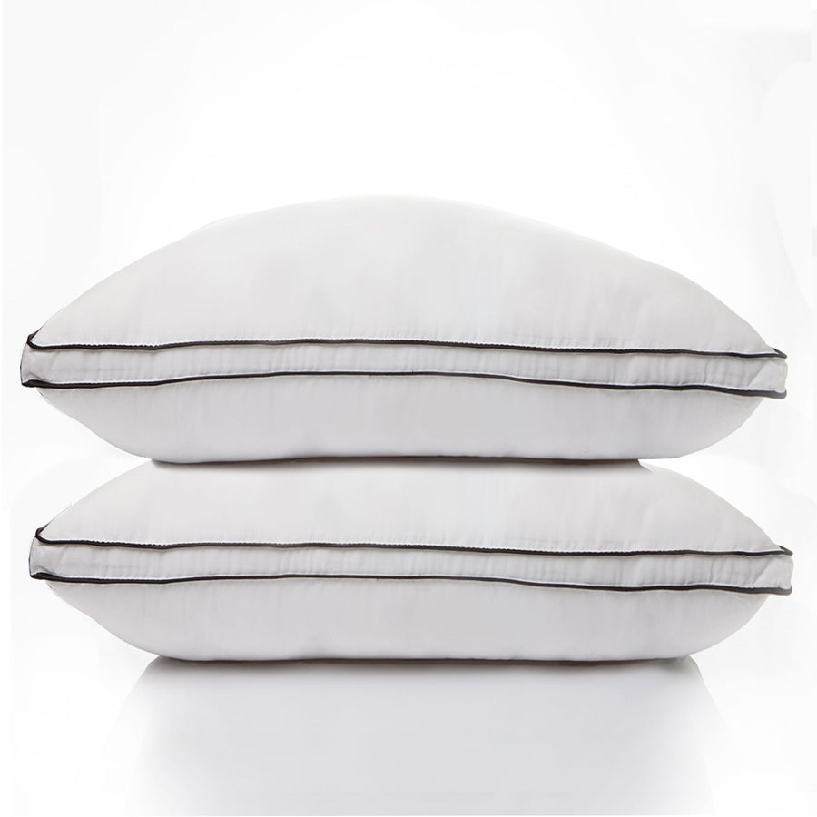 Silk Blend Pillow Hypoallergenic Gusset Twin Pack 50 x 75cm White